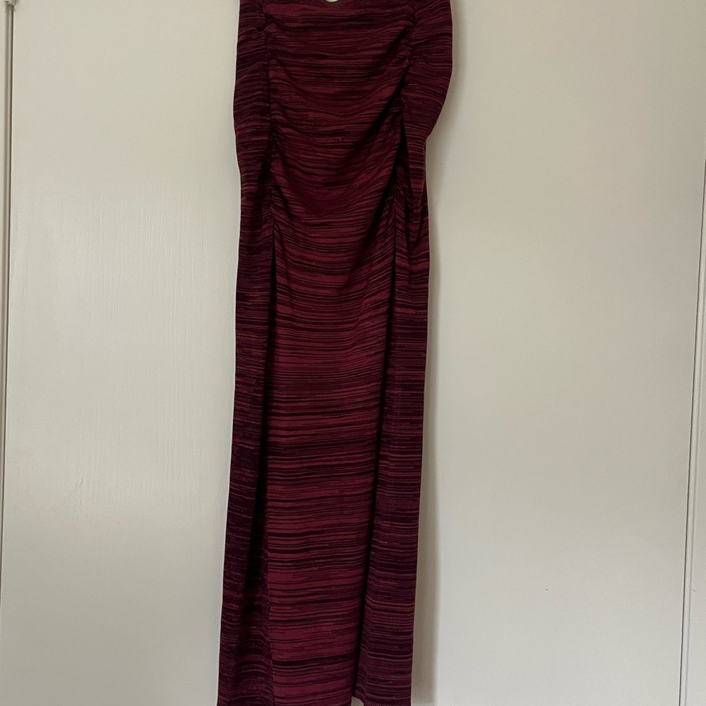 Free People Burgundy Striped Dress